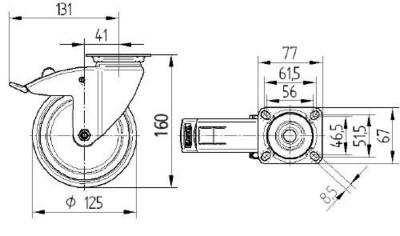 Roata_pivotanta_TENTE_cauciuc_termoplastic_blocare_totala_diametru_125_2477PJO125P50_dimensiuni_ro8