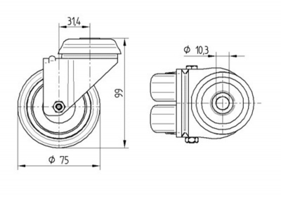 Roata_pivotanta_TENTE_polipropilena_cauciuc_termoplastic_diametru_75_2970PJO075P30-10_dimensiuni_ro8