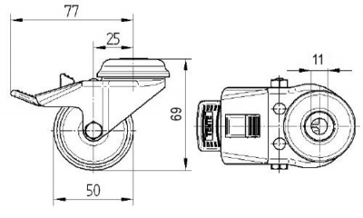 Roata_pivotanta_blocare_pe_roata_TENTE_polipropilena_cauciuc_termoplastic_diametru_50_2975PJO050P30-11_dimensiuni_ro8